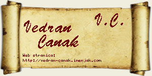Vedran Čanak vizit kartica